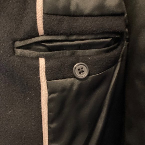 J Crew Women's Black singlebreasted pea coat size 12 EXCELLENT - Picture 5 of 9